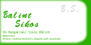 balint sikos business card
